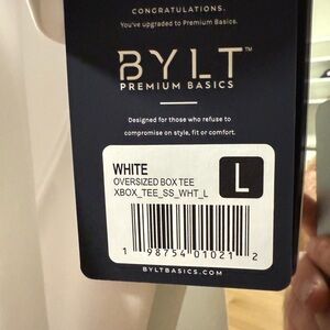 White Oversized Box Tee by BYLT